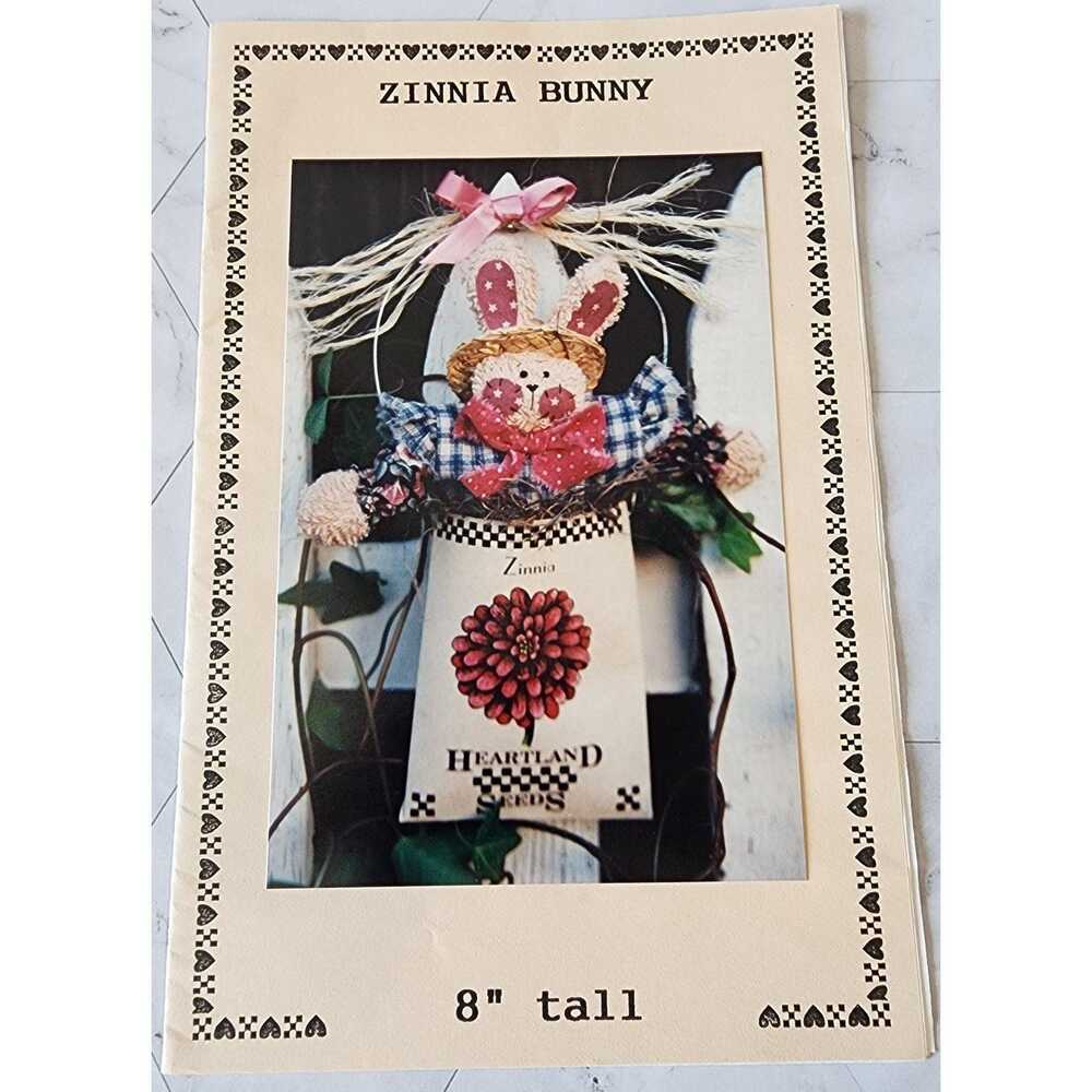 Zinnia Bunny 8" Tall Rabbit Sewing Craft Pattern Uncut - Heartland Seeds Co